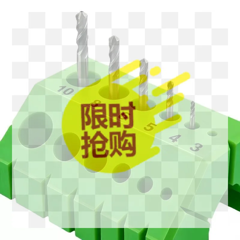 【BA】Green Plastic Drill Bit Storage Holder With Clear Size Markings Perfect For DIY Garage Workshop Woodworking Uses