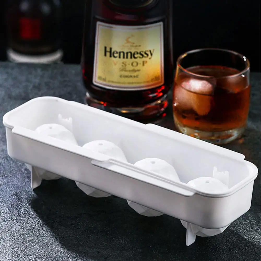 Ice Box Round Whiskey Half-opening/closing Design White Bar Accessories Tool Moulds New Household Tools Ice Tray