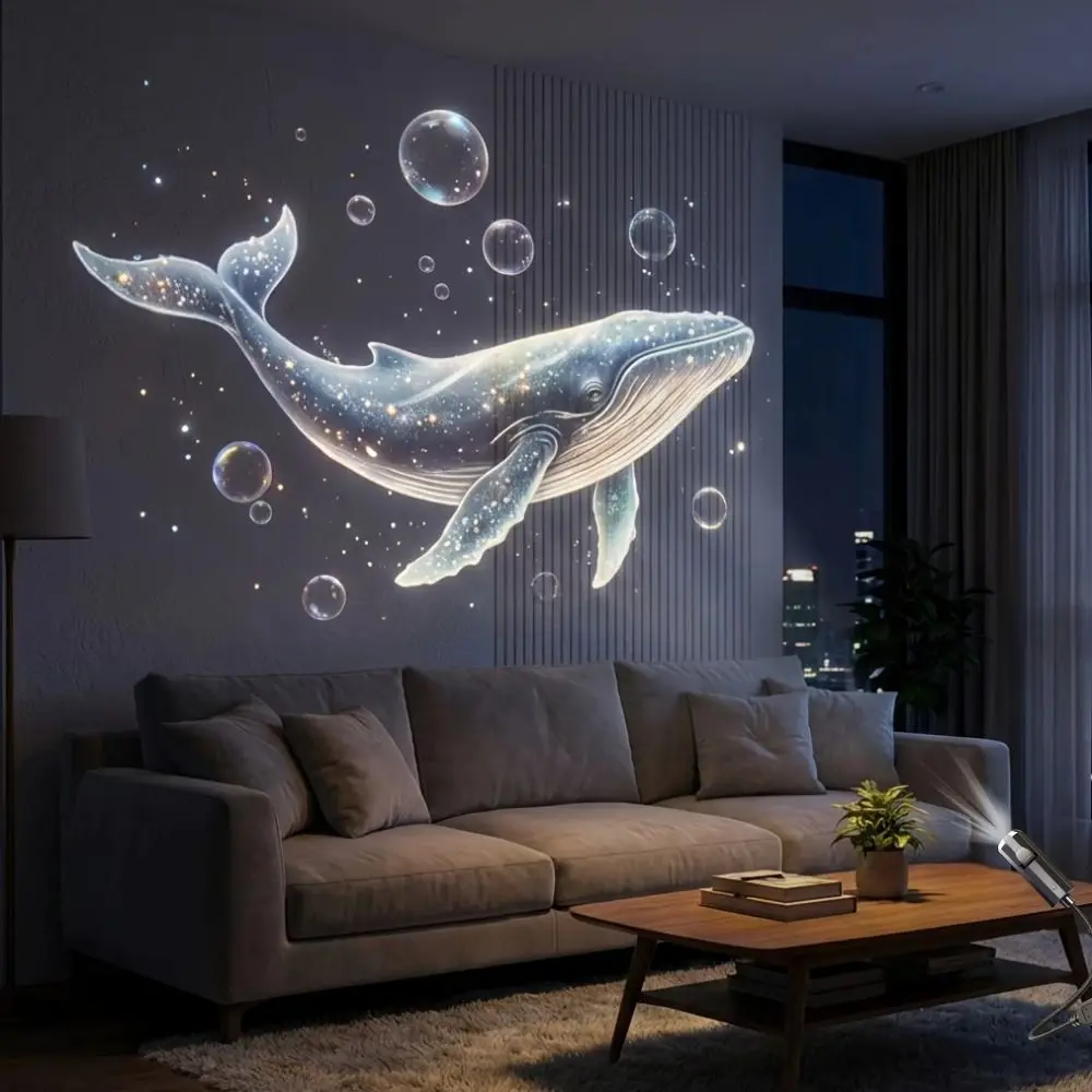 Adjustable Patterns Butterfly Projection Lights Portable Design USB Powered Ocean Projection Lamp Butterfly Whale