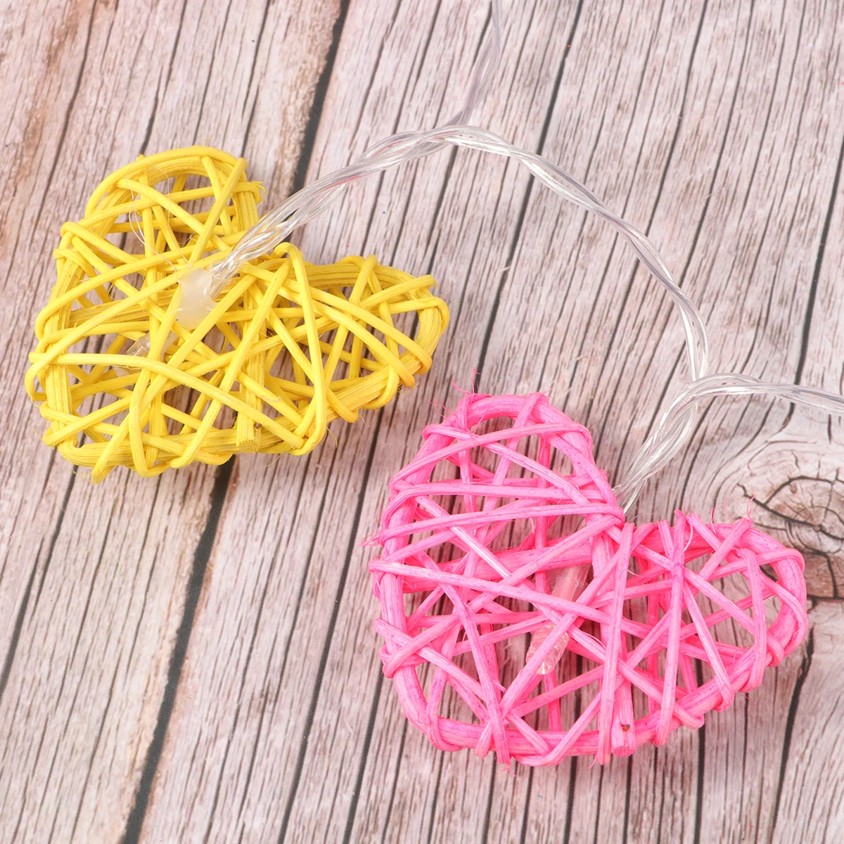 

2.5M Rattan Heart Shaped Led String Lamp For Wedding Party Bedroom Decoration Stage Hotel Eco Friendly Energy Saving