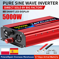 Pure sine wave universal socket inverter high power 5000/6000/7000/8000W home portable with digital display 12V50HZ