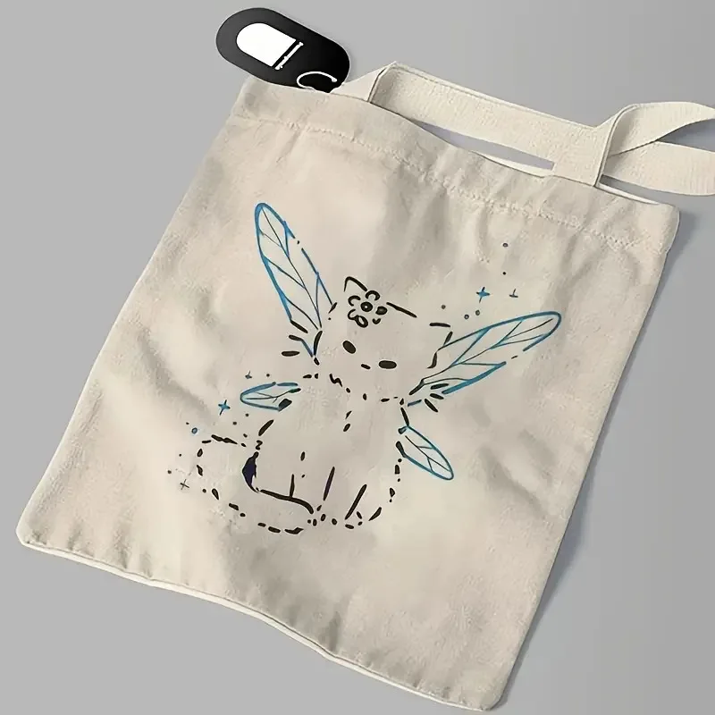 Golden Retriever Pattern Shoulder Bag Daily Shopping Eco Friendly Bag Cute Cat Dog Women's Handbag Gift Large Capacity Tote Bag