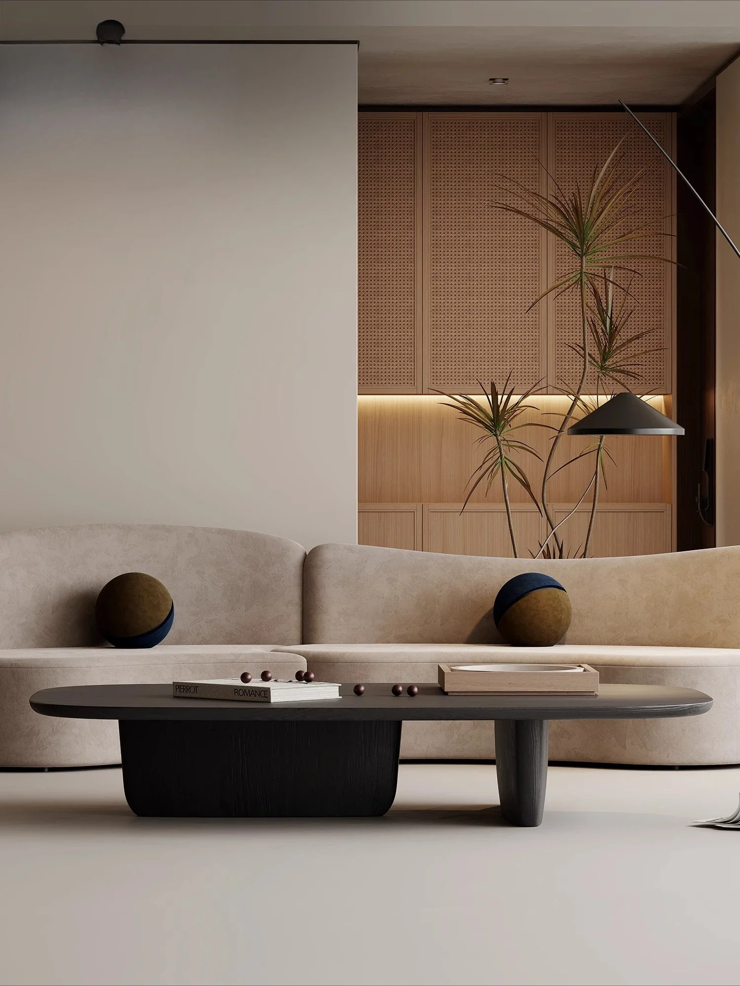 Black Solid Wood Square Coffee Table Minimalist Design Short-Footed Designer Homestay Model Room Tea Table