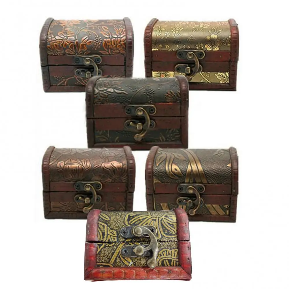 خمر مجوهرات اللؤلؤ قلادة سوار التخزين المنظم علبة خشبية هدية صندوق خشبي صناديق تخزين