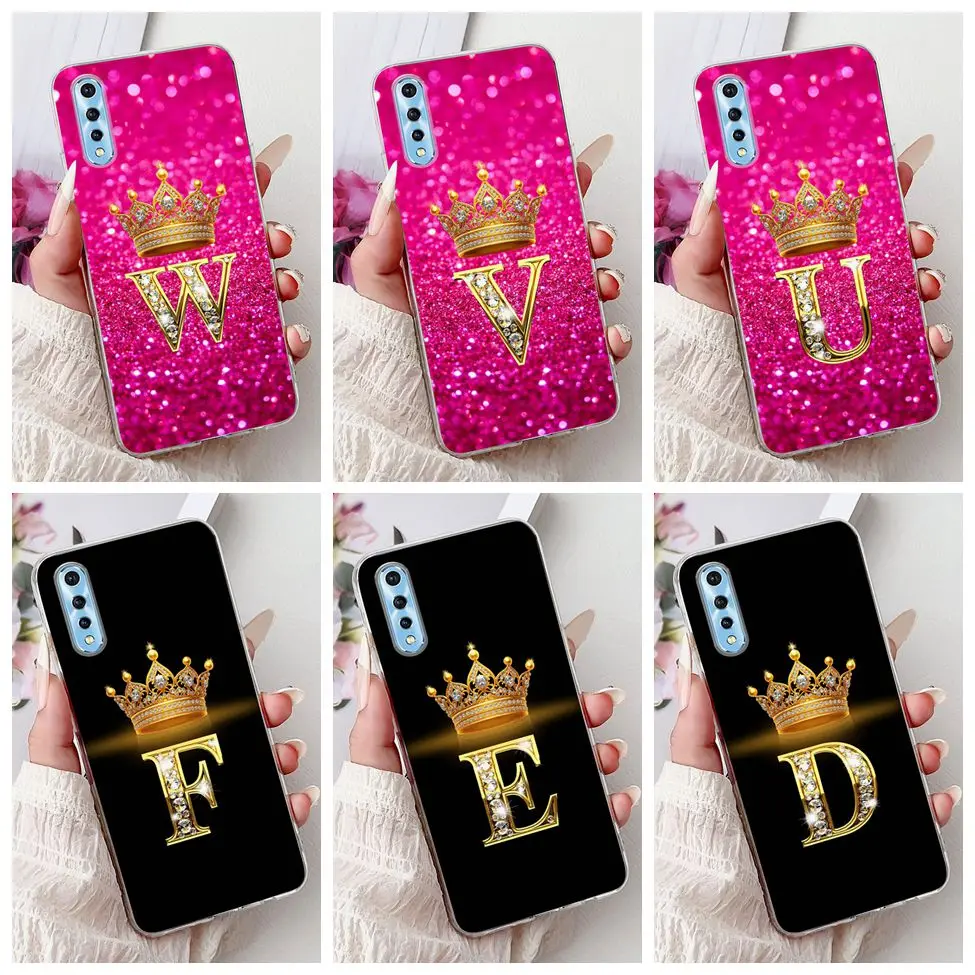 Clear For Vivo S1 1907 Case Luxury A-Z Letters Fashion Painted Soft Phone Case For Vivo S1 Back Cover Funda