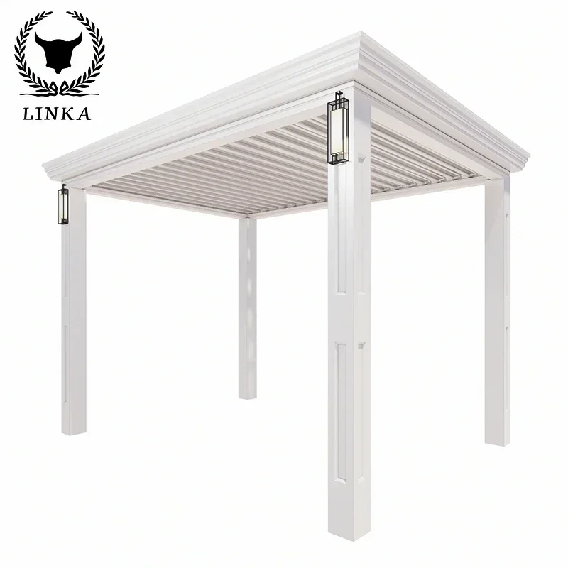 Aluminum Pergola with Retractable Screen Pergola Aluminium Outdoor Modern Pergola China Manufacturer