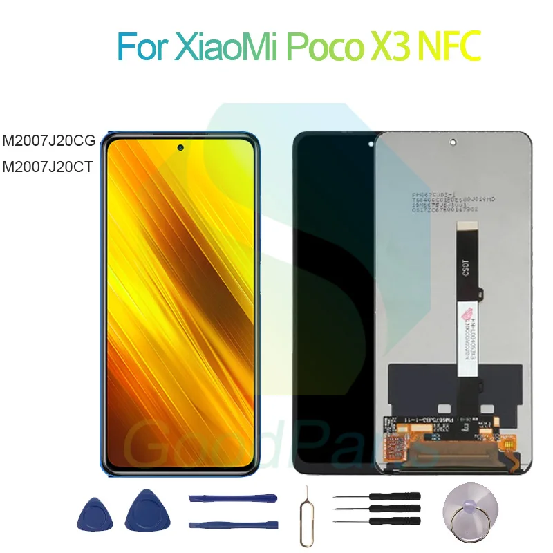 

For XiaoMi Poco X3 NFC LCD Display Touch Screen Digitizer Replacement M2007J20CG, M2007J20CT Poco X3 NFC Screen Display LCD