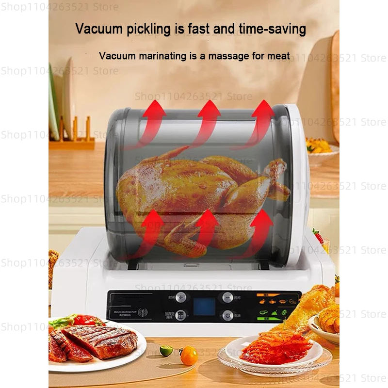 Inteliigent Hamburger Pickling Machine For Shop Household Automatic Electric Vacuum Food Marinator Tumbling Machine