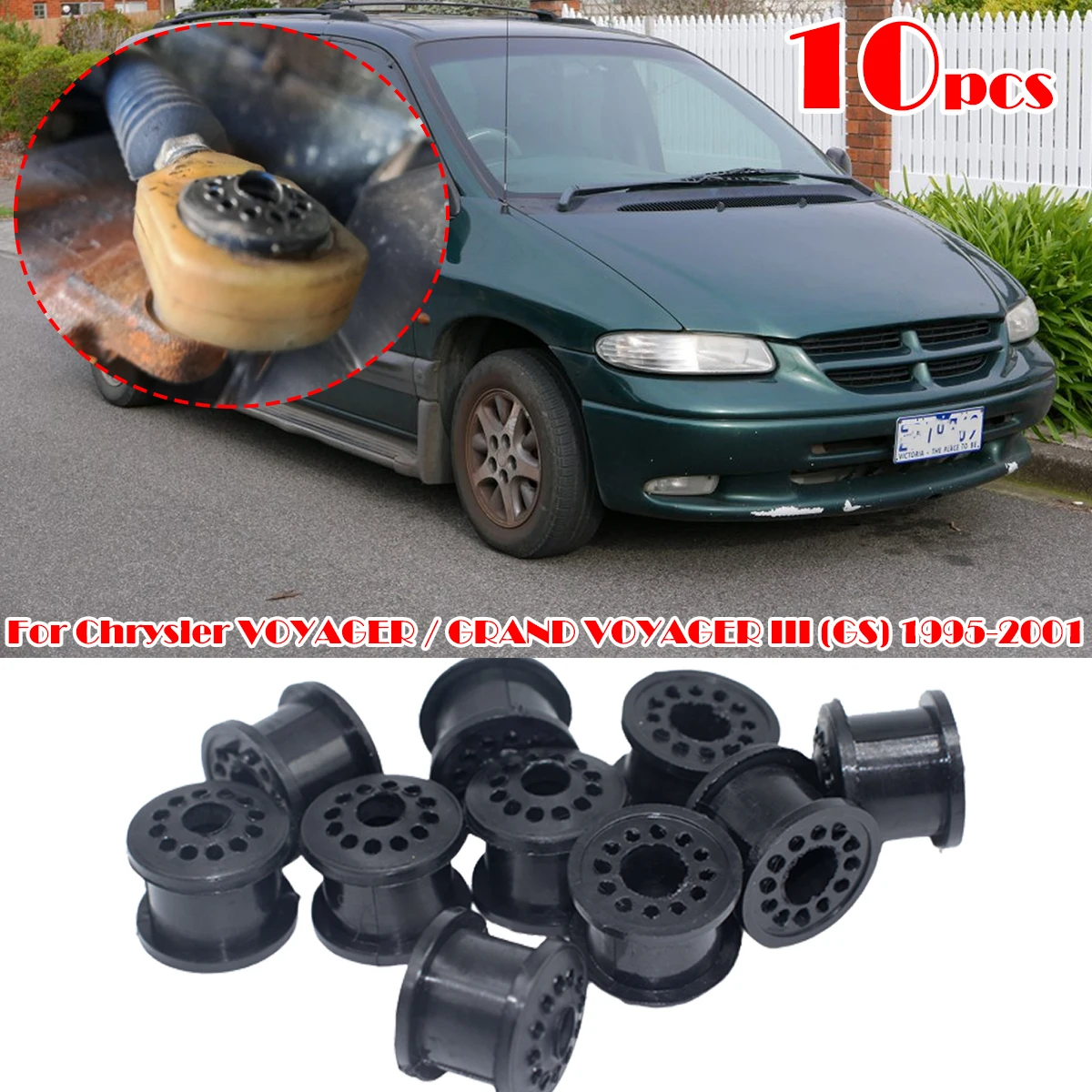 

10x Manual Transmission Shift Cable Bushing For Chrysler VOYAGER GRAND III (GS) 95-2001Gearbox Shifter Lever Linkage End Rubber
