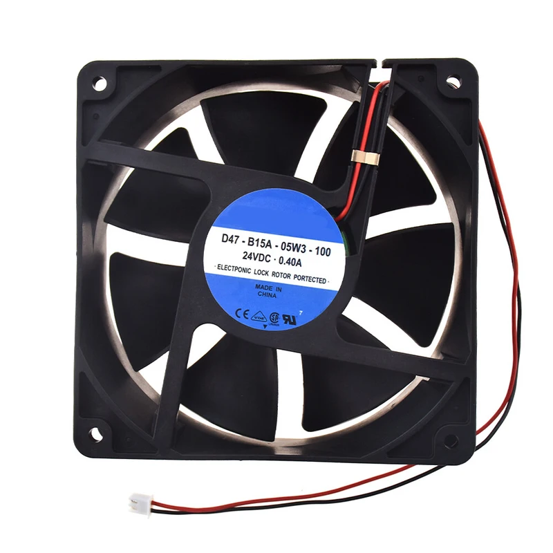 S+    D47-B15A-05W3-100 Cooling fan for GLOBE MOTORS 24V 12038 2pin 0.4A 120*120*38mm