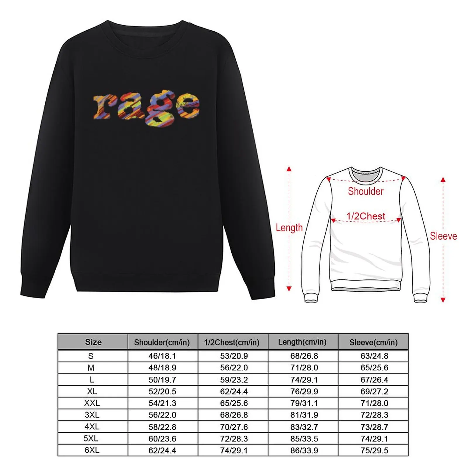 Rage Vintage Worn Look Sweatshirt mens designer clothes men's coat streetwear men autumn sweatshirt