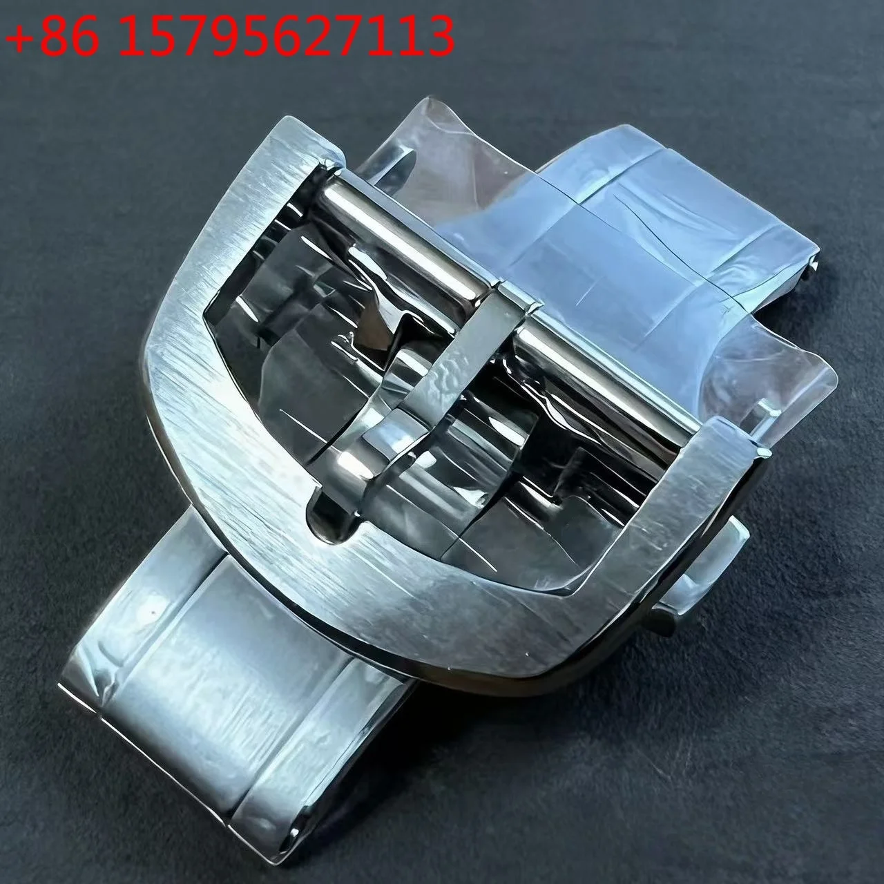 Compatible with Piaget Polo watch buckle rubber strap butterfly buckle stainless steel 19MM