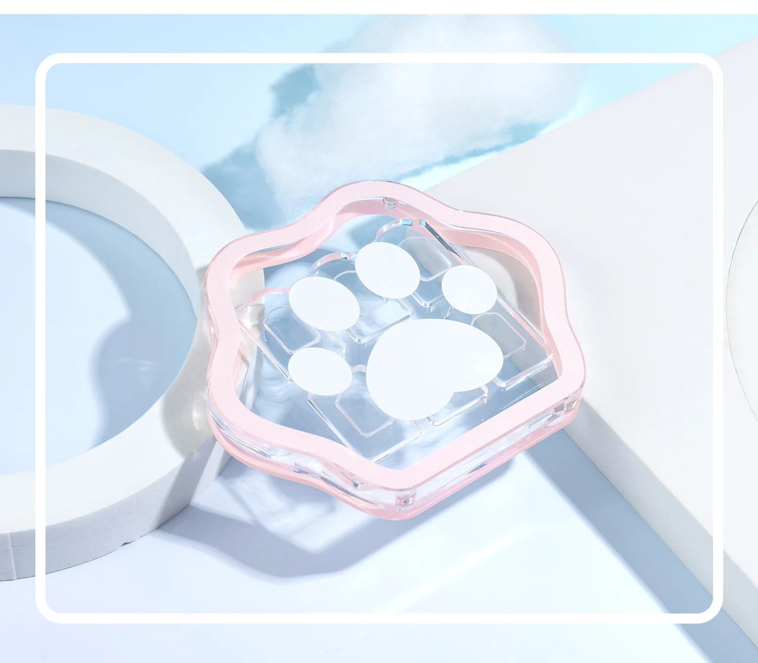 Cat Claw เคสเก็บบัตร TF อะคริลิคสำหรับ Nintendo, กล่องใส่การ์ดเกมโปร่งใสน่ารักสำหรับนินเทนโด6ช่องเสียบบัตร