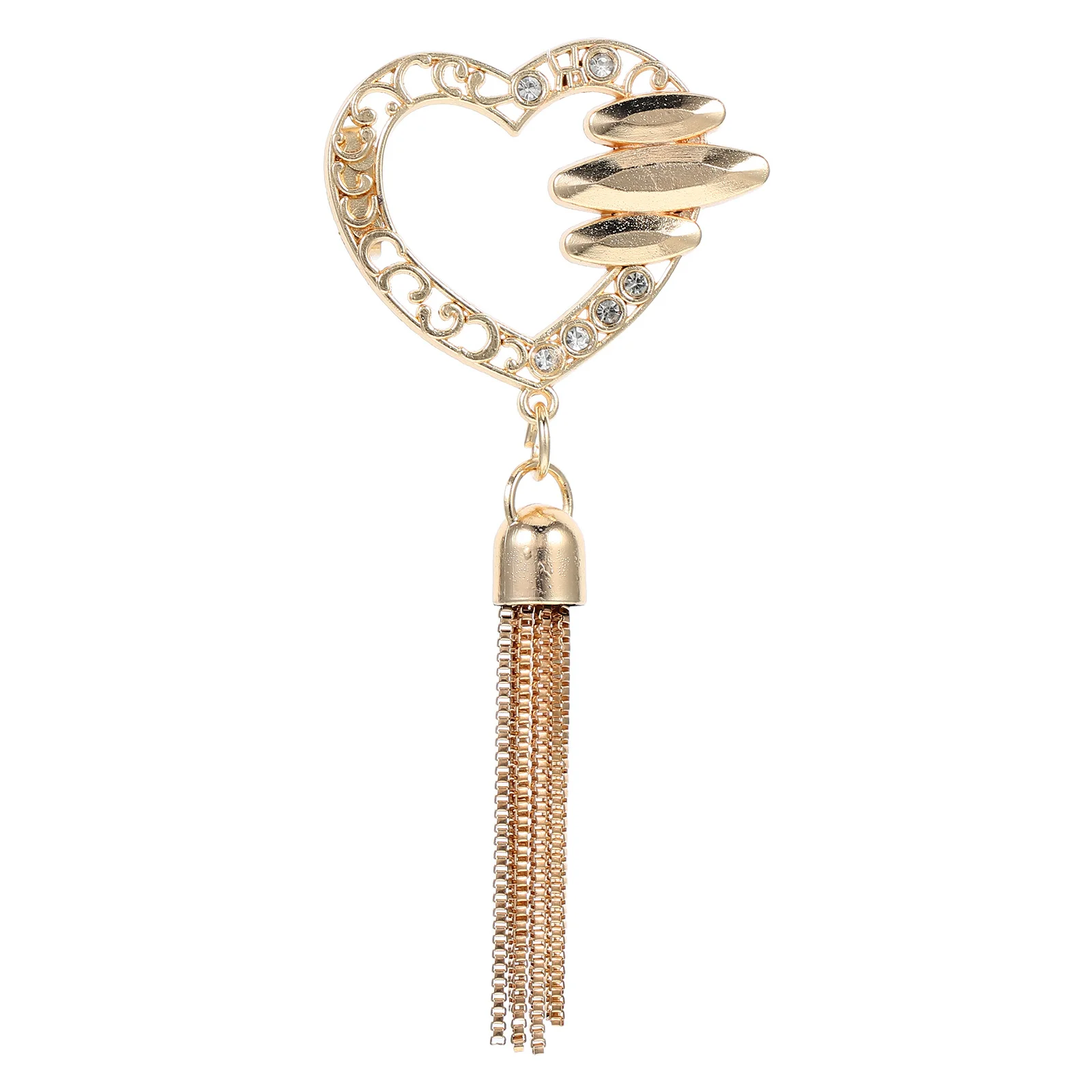 

3pcs Alloy Tassel Pendant Metal Bag Charm Decor Heart Shape Craft Ring Buckles Handbag Hardware Diy Accessories Purse Clasp