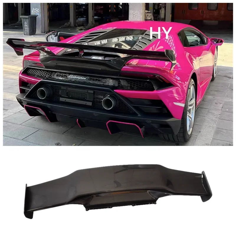 For Lamborghini Huracan LP610 LP580 2014-2021 High Quality Carbon Fiber Car Rear Trunk Lip Spoiler Auto Parts (GT Style)