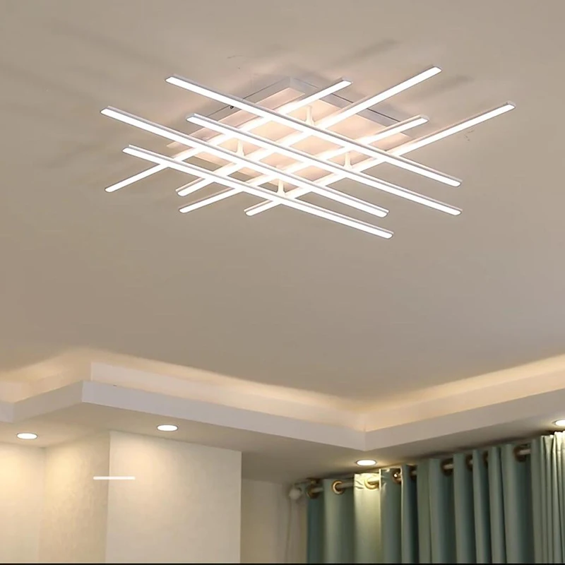 

Modern 70cm/100cm/120cm LED Ceiling Lights Crossed Wires Ceiling Lamp Living Room Bedroom Luminaire Suspension Lustre Fixtures