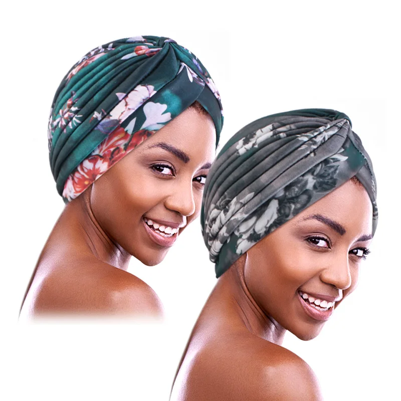 2PCS/LOT Muslim Turban Scarf For Women Islamic Inner Hijab Caps Twisted Arab wrap Head Wraps Musulman Turbante Mujer