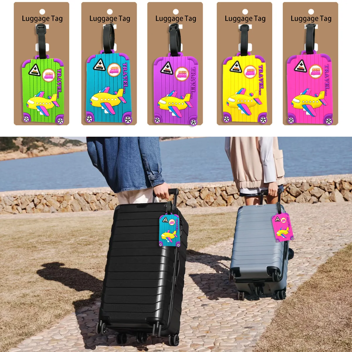 

Luggage tags, boarding passes, creative luggage tags, PVC soft rubber sign-in tags, anti-loss A-DH