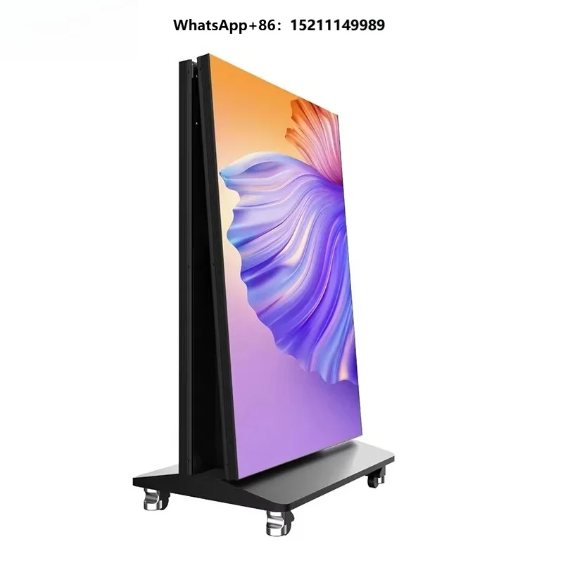 Double-Sided Display Foldable P1.5 P2.5 Indoor/Outdoor LED Poster Screen for Shopping Malls