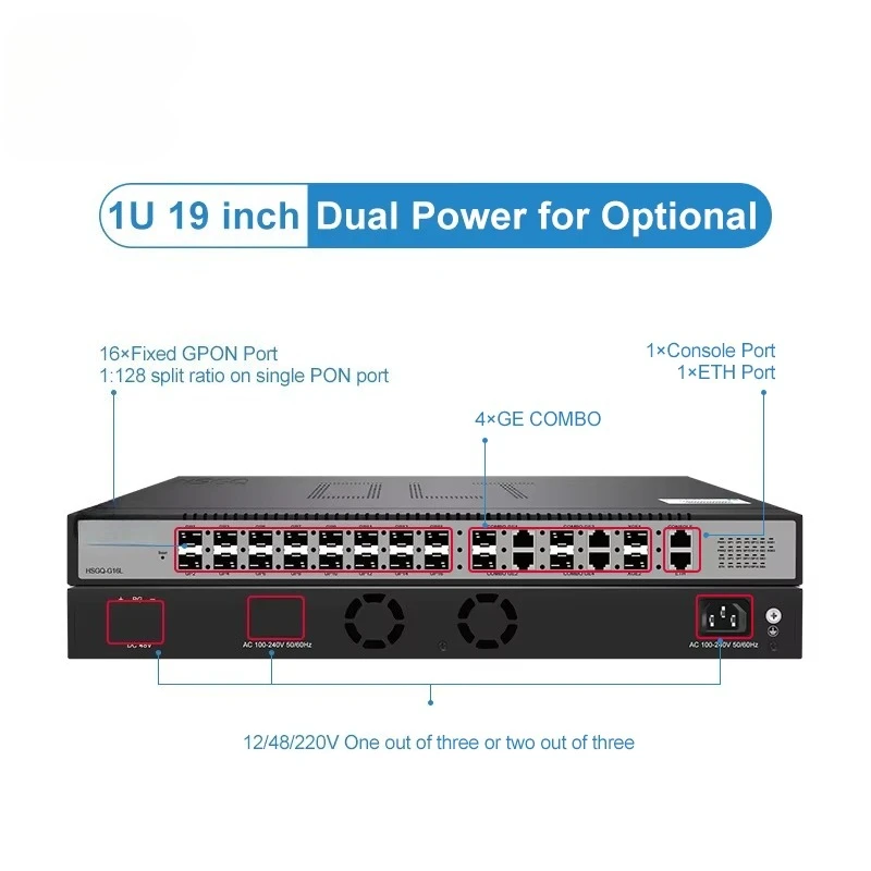 G16L Factory Price Oem Odm Olt Gpon Epon 16 Ports 1U 19 Inch 8 Port  Mini Gpon Olt