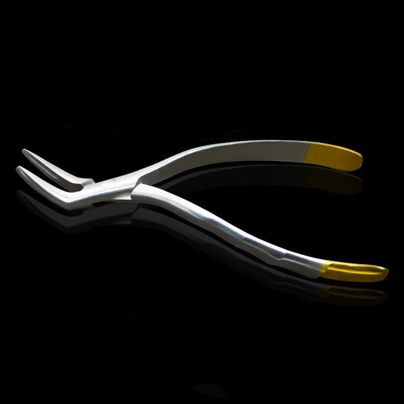 

1pc Dental Root Fragment Tooth Extraction Forceps Pliers Curved Maxillary Mandibular Tool Stainless Steel Dentistry Instrument