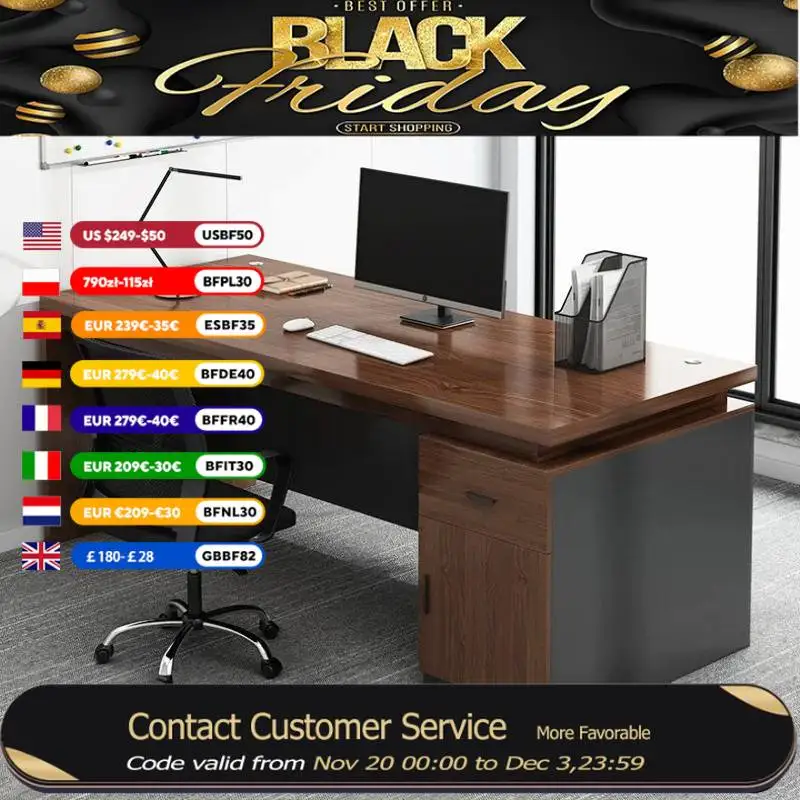 Rectangular Wood Computer Desks Modern Luxury Executive Organizer Gaming Desk Bedroom Adult Mesa Ordenador Office Furniture