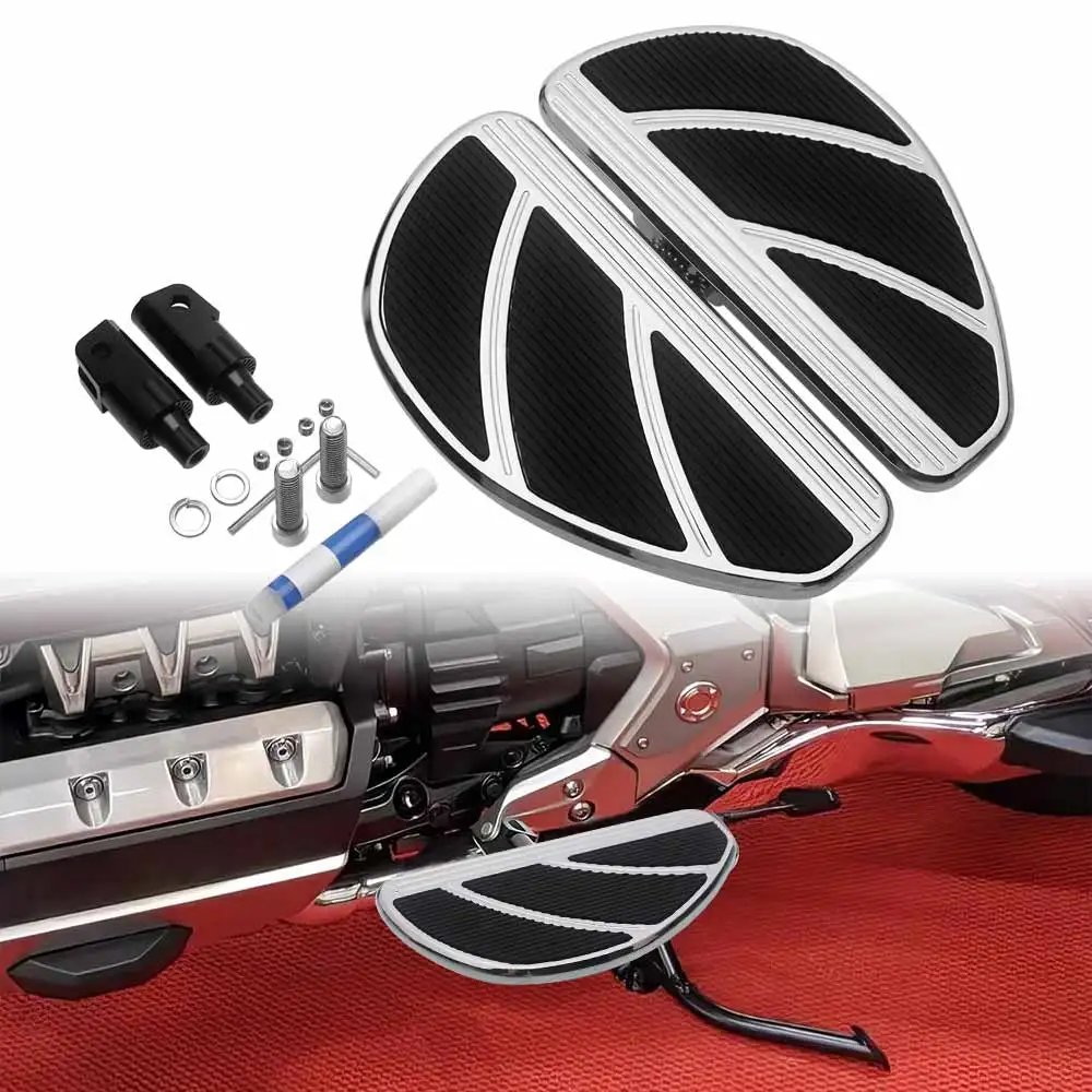 2PCS Front Driver Floorboards Footrest Aluminum For Honda Gold Wing GL1800HPN Audio / Comfort / Navi 2006-2017 Parts