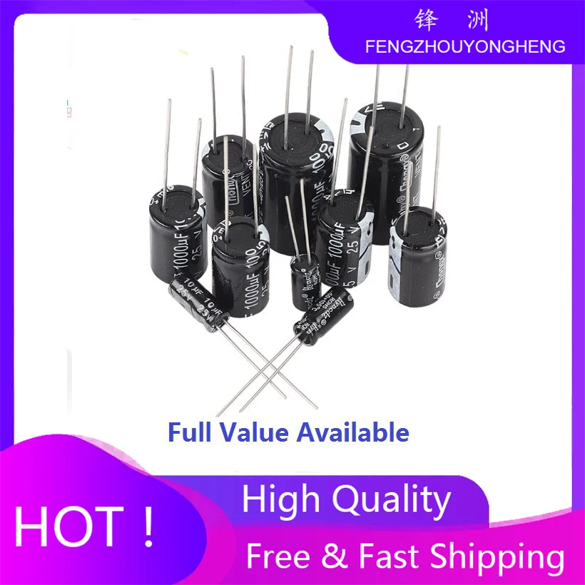 5PCS 100UF 150UF 180UF 220UF 400V 450V Aluminum Electrolytic Capacitor 10UF 22UF 33UF 47UF 68UF 82UF