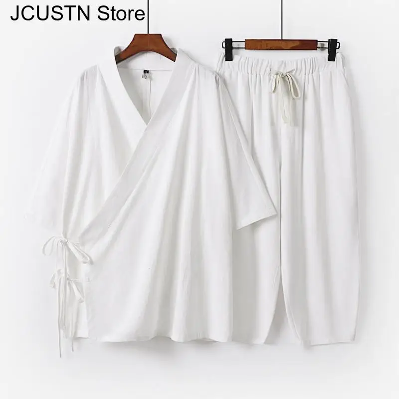 

Big Size 5Xl 6Xl 7Xl Tang Clothes Men Suit Chinese Style Top Pants Zen Meditation Costume Chinese Tang Style Tea Costume