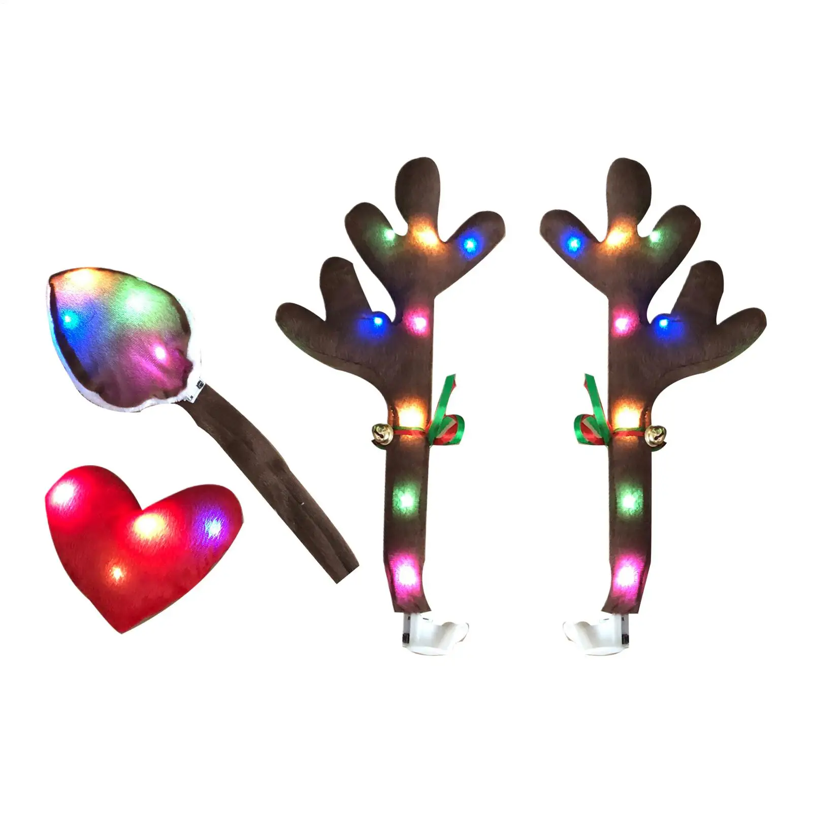 

Christmas Reindeer Antlers For Car Cute Costume With LED Lights Reindeer Christmas Decoration For Holiday Van Party Seasonal
