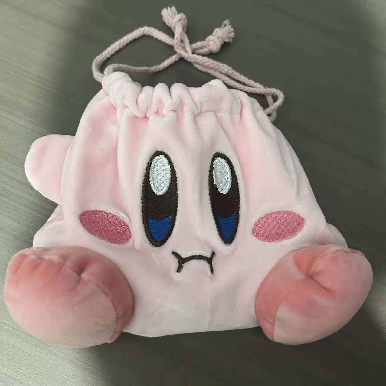 Figura de Anime Kirby Kawaii Versión Q, 20X18CM, Nueva, con Bolsillo de Almacenamiento, de Alta Calidad, para Regalo
