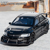 1:32 Mitsubishi Lancer Evo X 9 Alloy Scale Car Model Diecast Metal Toy Vehicle Miniature Car Sound Light Children Toy Car Gift