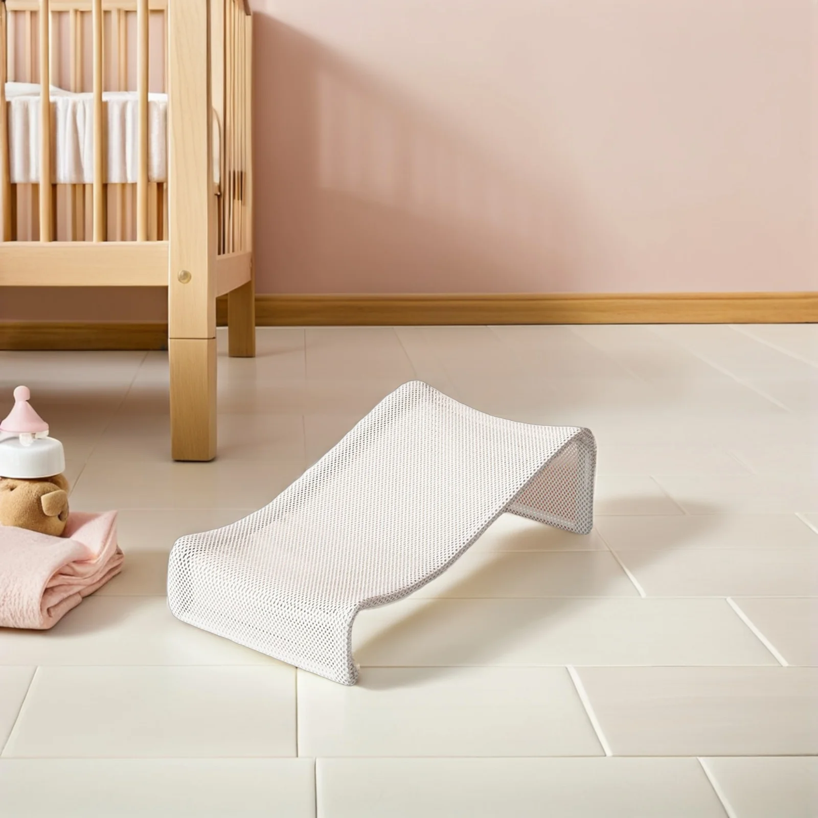 شبكة دعم مقعد حمام الطفل مناسبة عالميًا لأحواض الاستحمام تحافظ على سلامة الرضع ومريحة ولا مزيد من البكاء أثناء الحمام، جديد تمامًا