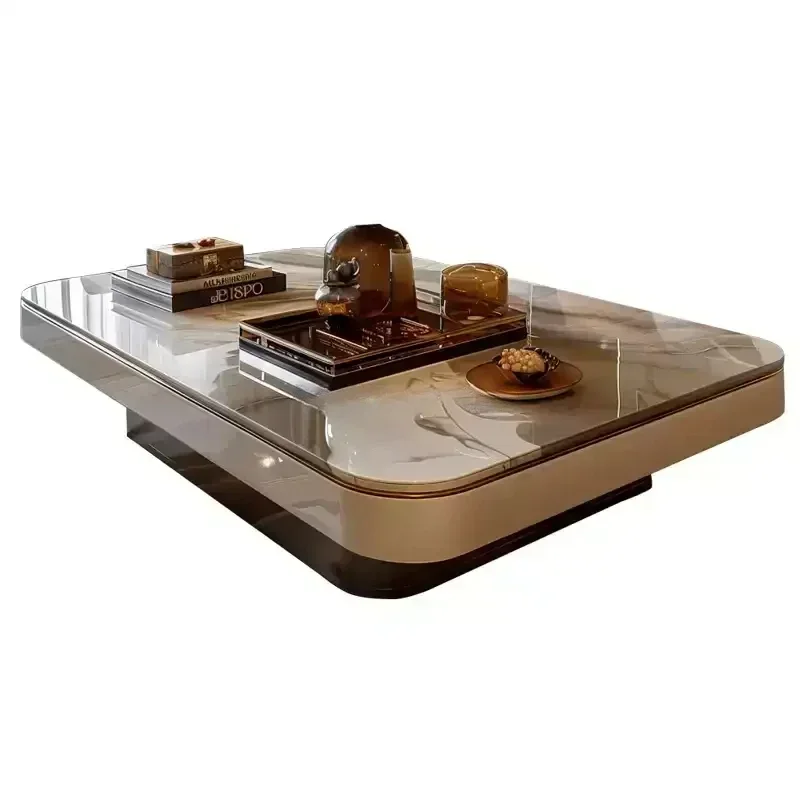 

Marble coffee table living room household high-end large apartment tea table