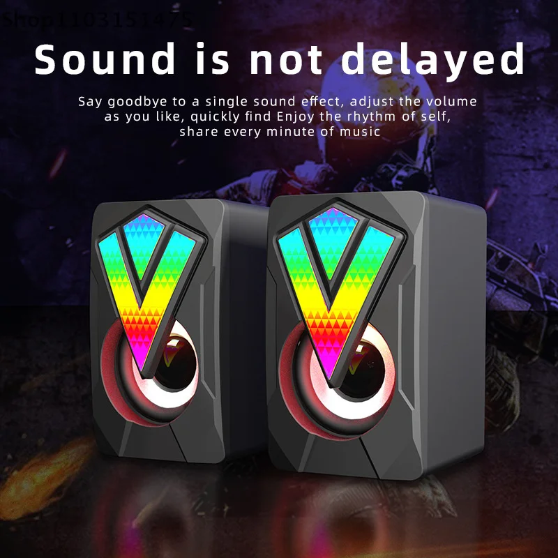 

JTZTF компьютерные колонки ПК звуковая коробка HIFI стерео микрофон USB проводной со светодиодной подсветкой для настольного компьютера