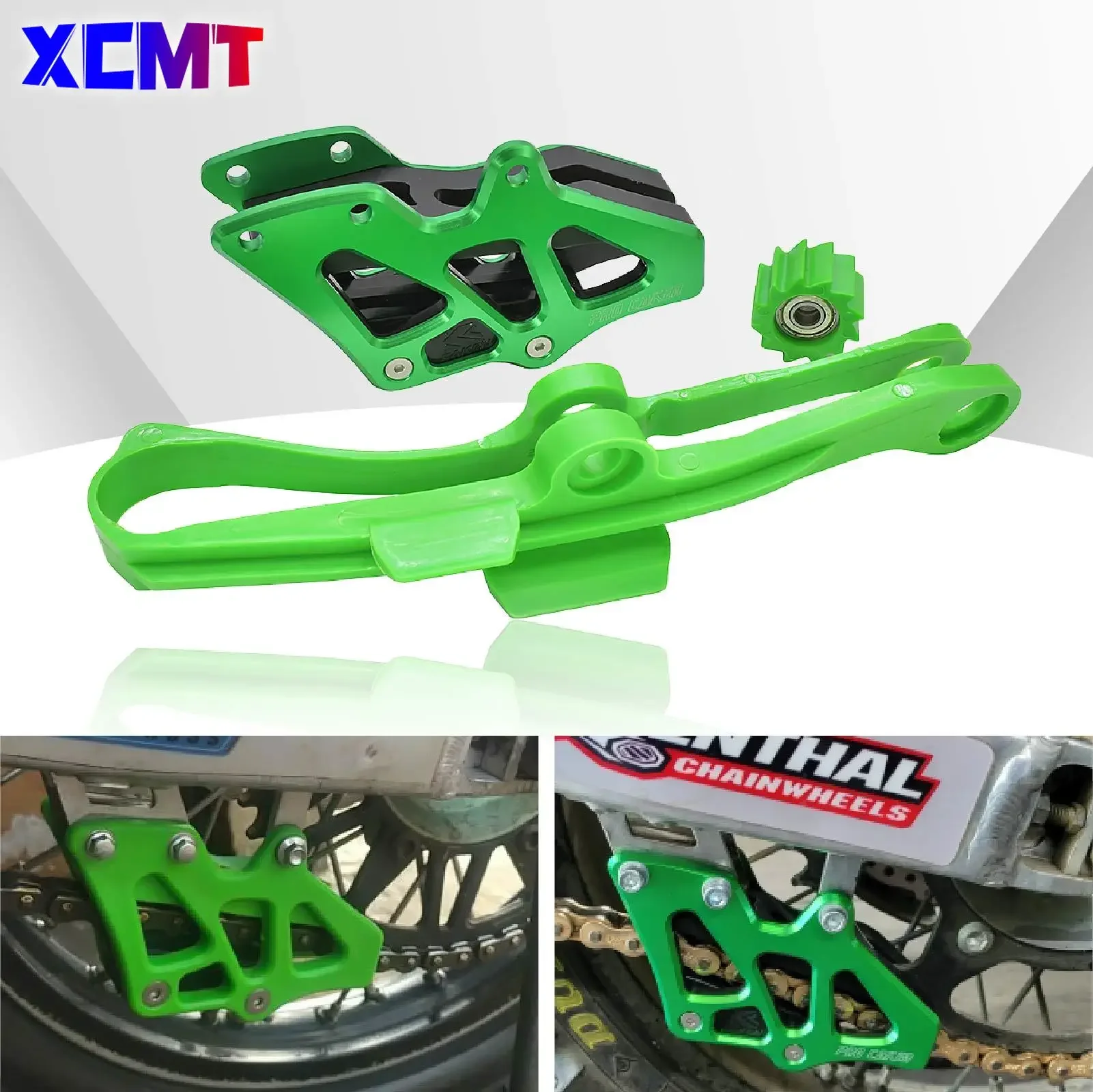 

Motorcycle CNC Chain Guide Chain Slider Guide Roller Swingarm Protector For Kawasaki KX250F KX450F KX 250F 450F Enduro Dirt Bike