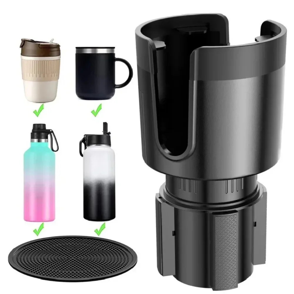 Upgrade your car cup holder with this adjustable extender - suitable for large bottles and cups with a maximum diameter of 4.1in