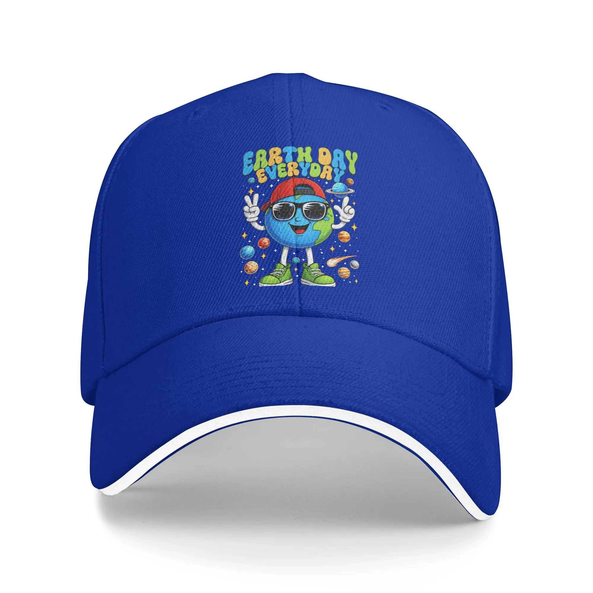 Happy Earth Day 2026 Save The Planet Earth Day Everyday Baseball Cap Fashion  Sandwich Cap Unisex Style Polyester Sun Hat Sport
