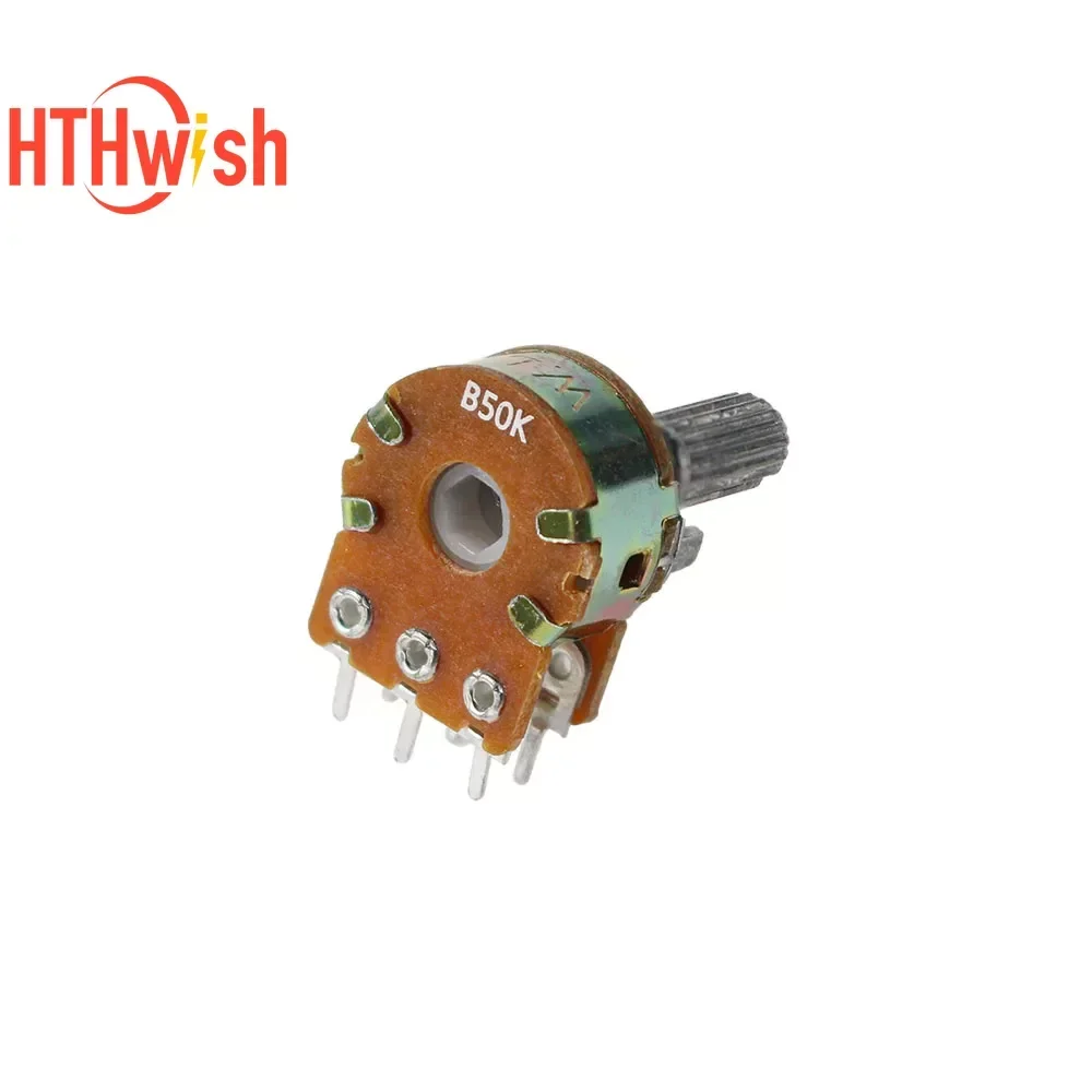 WH148 20 مللي متر 6Pin الجهد مع المكسرات والغسالات عدة 1K 2K 5K 10K 20K 50K 100K 250K 1M متغير الروتاري الكربون فيلم المقاوم #4