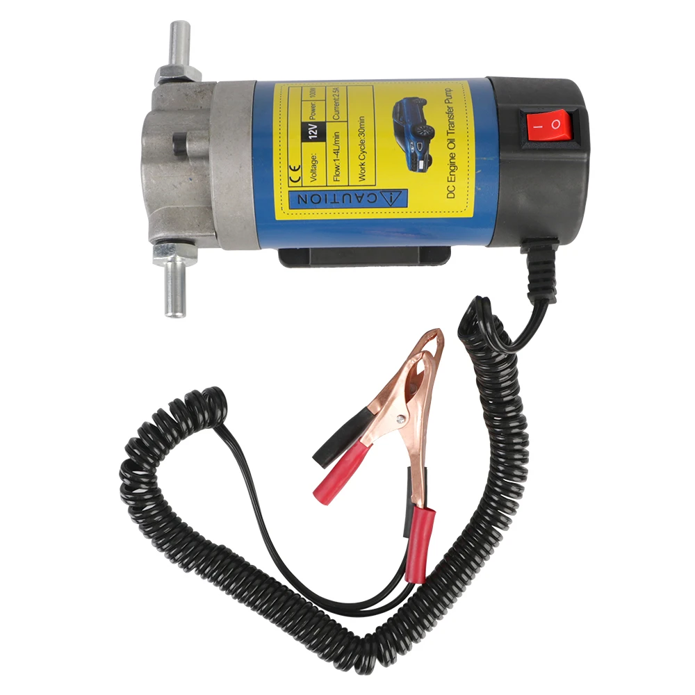 12V Electric Scavenge Suction Transfer Change Pump Oil Transfer Pump Motor Oil Diesel Extractor Pump 1-4L/min