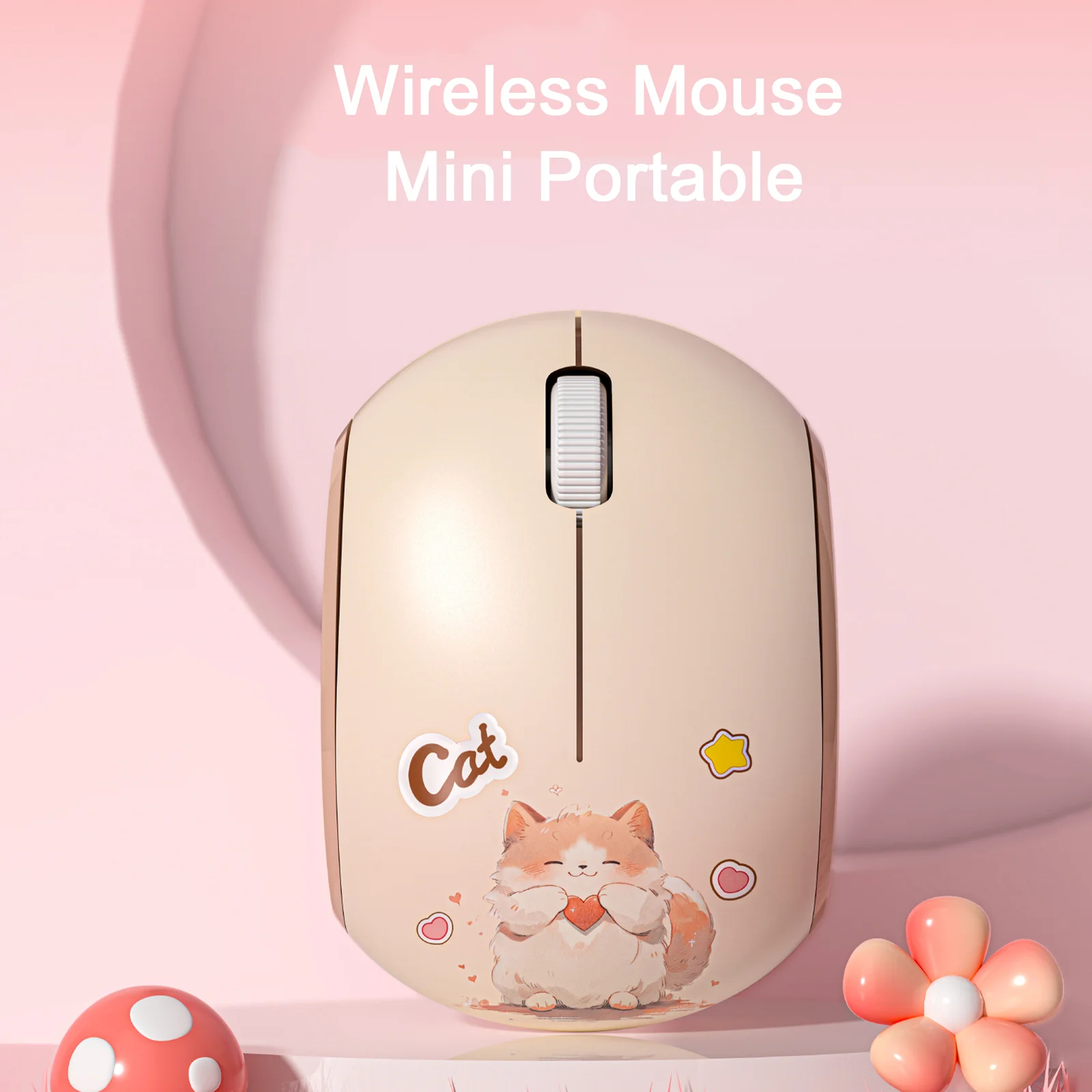 

Wireless 2.4G Bluetooth Dual-mode Mouse Mini Light Weight Portable Mute Button Mause Office Use Library Study Suitable Girl Mice