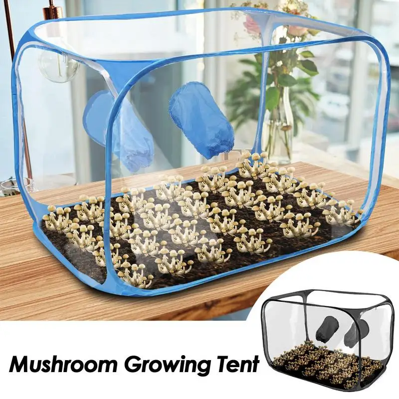 Mushroom Planting Bags Still Air Box for Mushroom Propagation Stations Tent Portable Foldable Transparent Visible Planting Bag