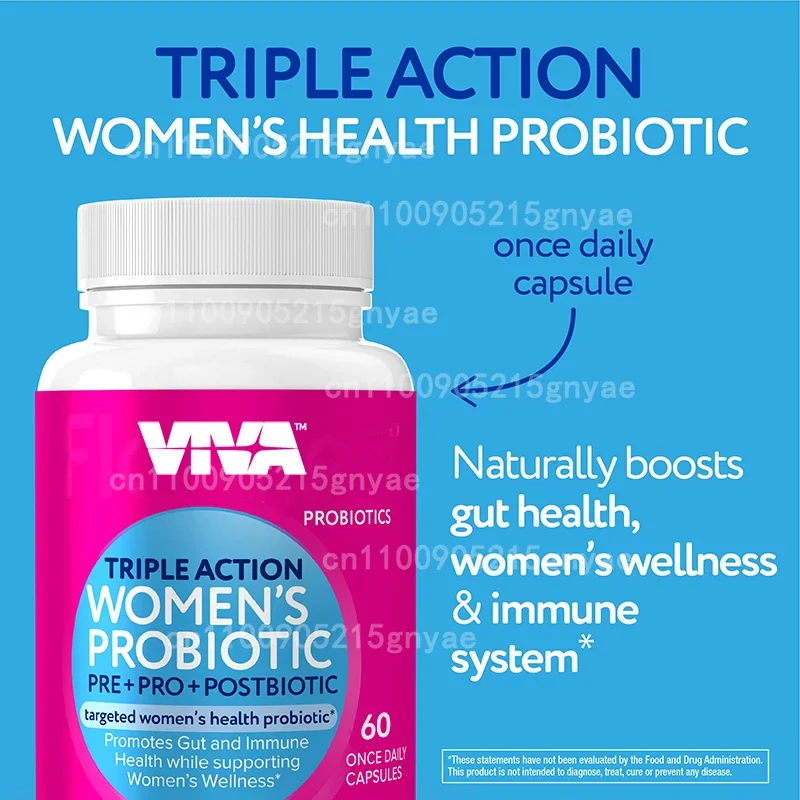 تحتوي البروبيوتيك النسائي على أدوات البريبايوتكس، التوت البري - للصحة، ميكروبيوتا الأمعاء، 60 كبسولة #3