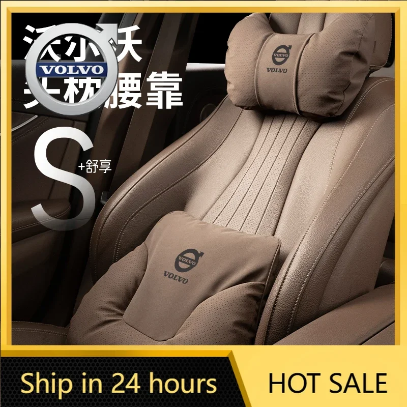 Fundas para Volante, Reposacabezas para Auto, Soporte Lumbar, Almohada para el Cuello, Cómoda y Transpirable, Almohadilla Lumbar para Asiento para Volvo CX60 CX40 CX90 V40