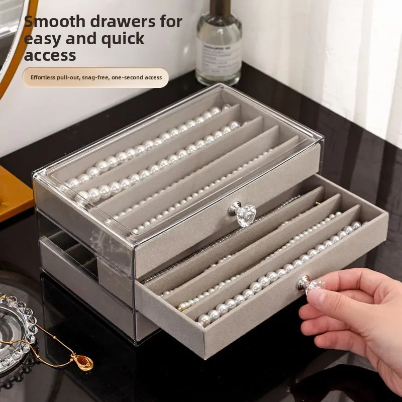 

Анти-запутывающая коробка для хранения ювелирных изделий, ожерелье, браслет, органайзер для сережек, витрина, простой аксессуар для организации дома