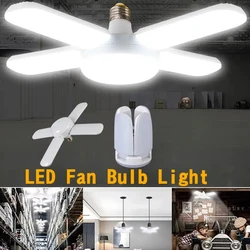 28W Fan Shape LED Bulb E27 LED Lamp Foldable 220V Light Bulbs For Home Living Room Warehouse Garage Ceiling Light