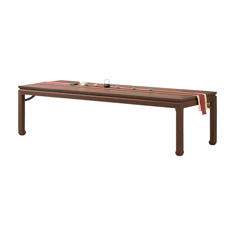 

New Chinese style, desk, workbench solid wood leisure area