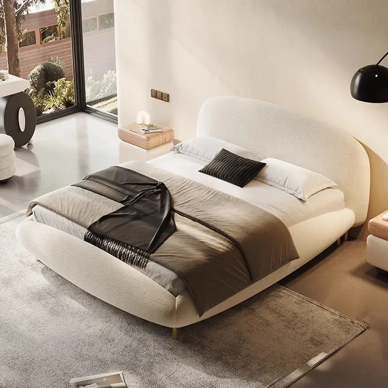 Cama de Solteiro Infantil com Cabeceira Moderna, Sofá Massageador, Tatami Europeu Simples de Madeira para Meninas, Móveis de Salão