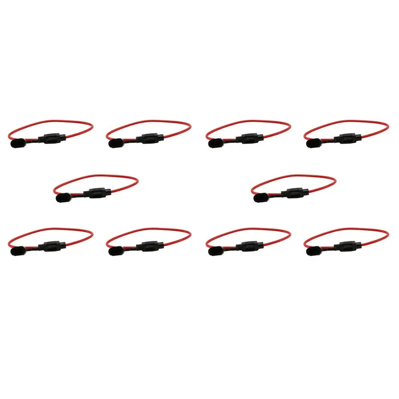

VOFUN-10X 14AWG проводной линейный автомобильный мини-держатель предохранителя с лезвием, держатель предохранителя 20A