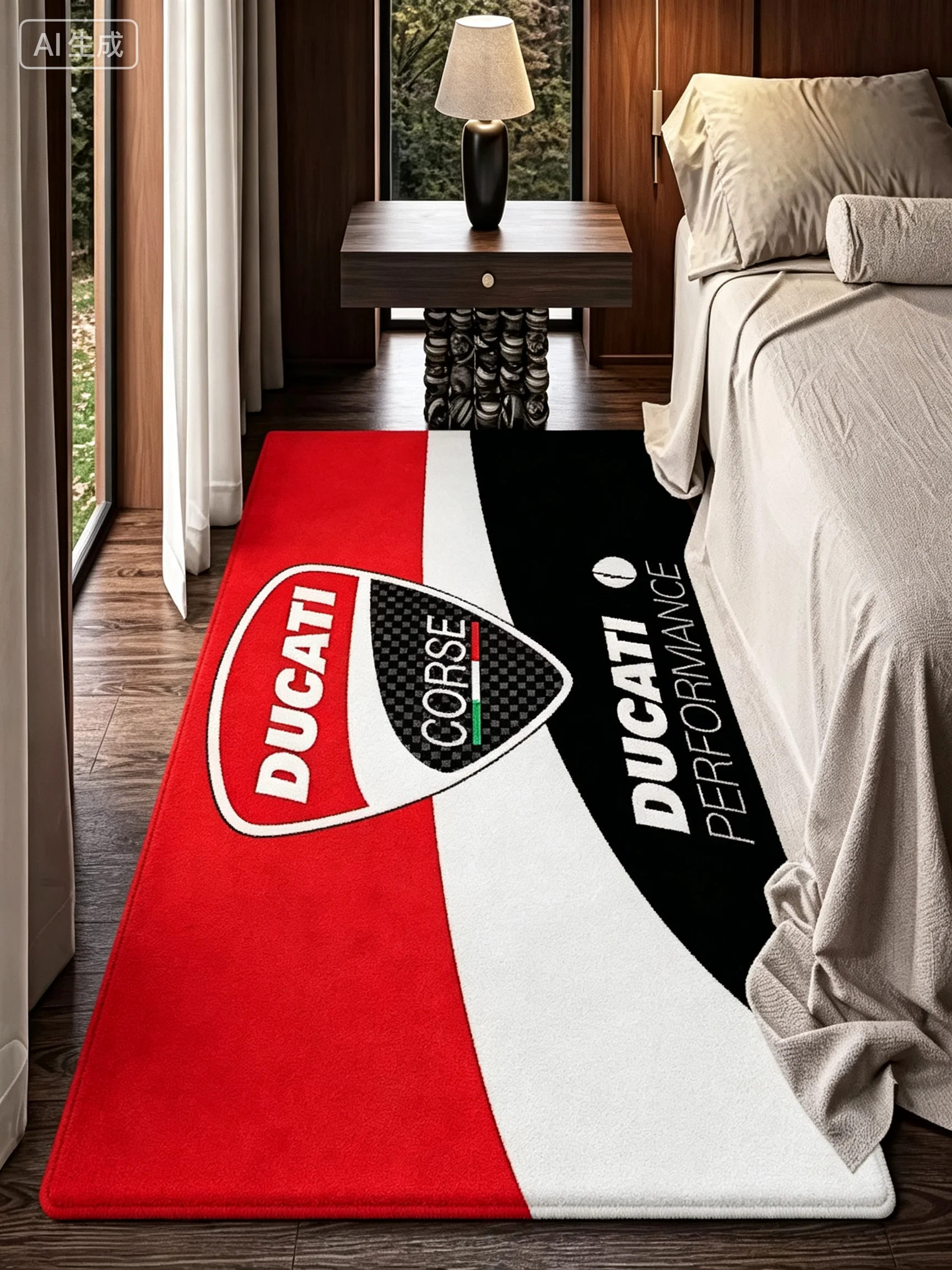 D-Ducati Motorcycle LOGO Floor Mat Rectangle Anti-slip Home Soft Badmat Front Door Indoor Outdoor Mat Welcome Doormat